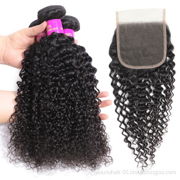Double drawn deep wave bundles Human Hair Weave Cuticle aligned Mink Brazilian Human Hair Bundles with lace frontals extensions